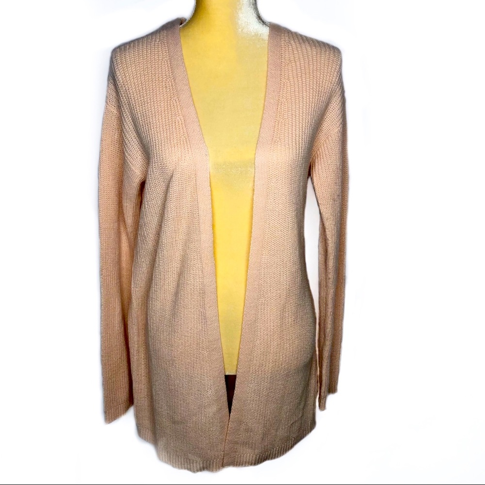 Eyeshadow Crisscross Back Open Knit Cardigan L